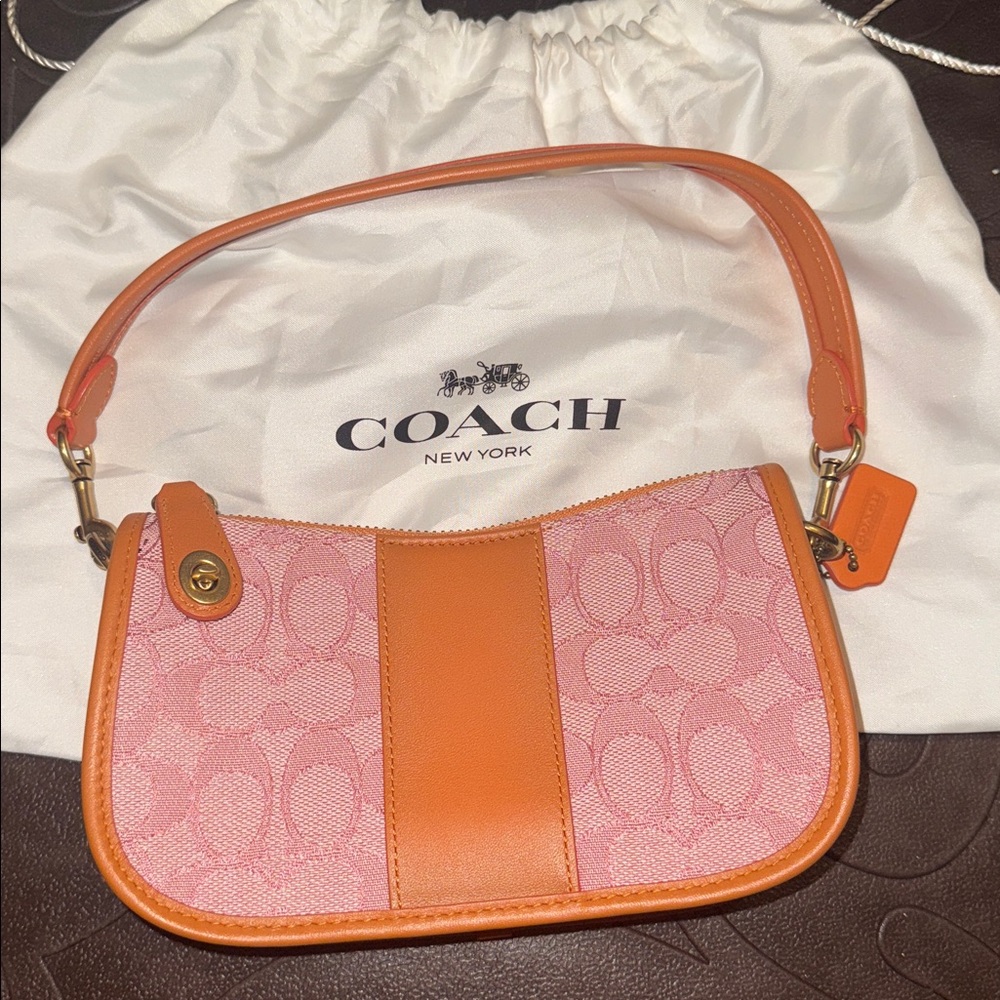 Coach Rare Taffy Orange Swinger Handbag